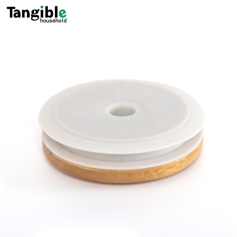 2023 new design 24OZ 700ml glass tumbler juice glass cup with bamboo lid and straw