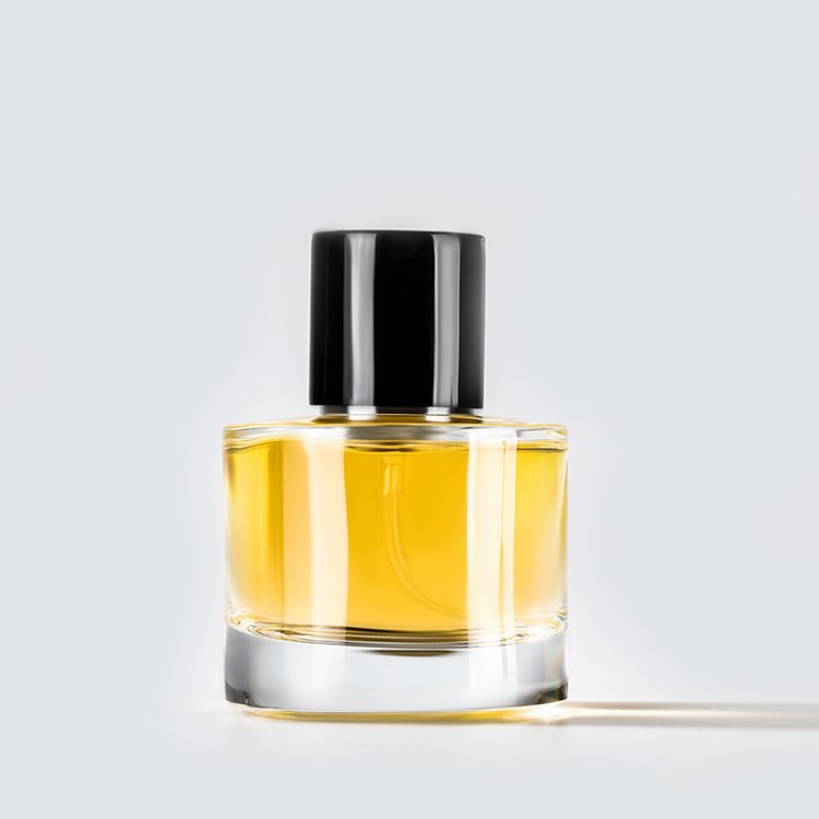 30ml 50ml clear round luxury 30ml glass perfume bottle with silver perfume spray pump magnetic cap