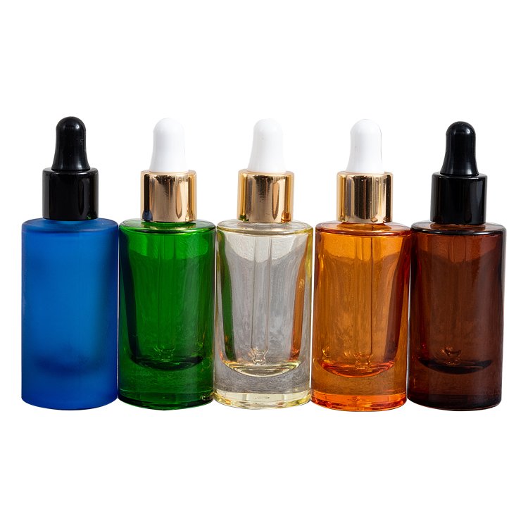 Thick Wall Glass Dropper Bottle Heavy Bottom Glass Cosmetic Toner Pump Serum Bottle For Skincare