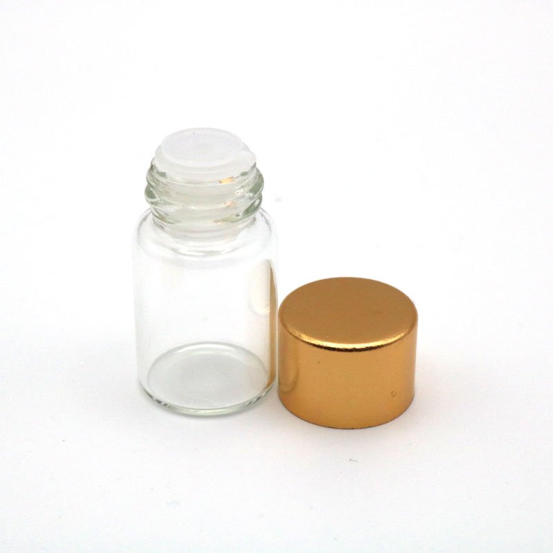 Perfume Tester Glass Bottle 1ml 2ml 3ml 5ml mini glass bottle with screw cap plastic orifice reducer small glass vial