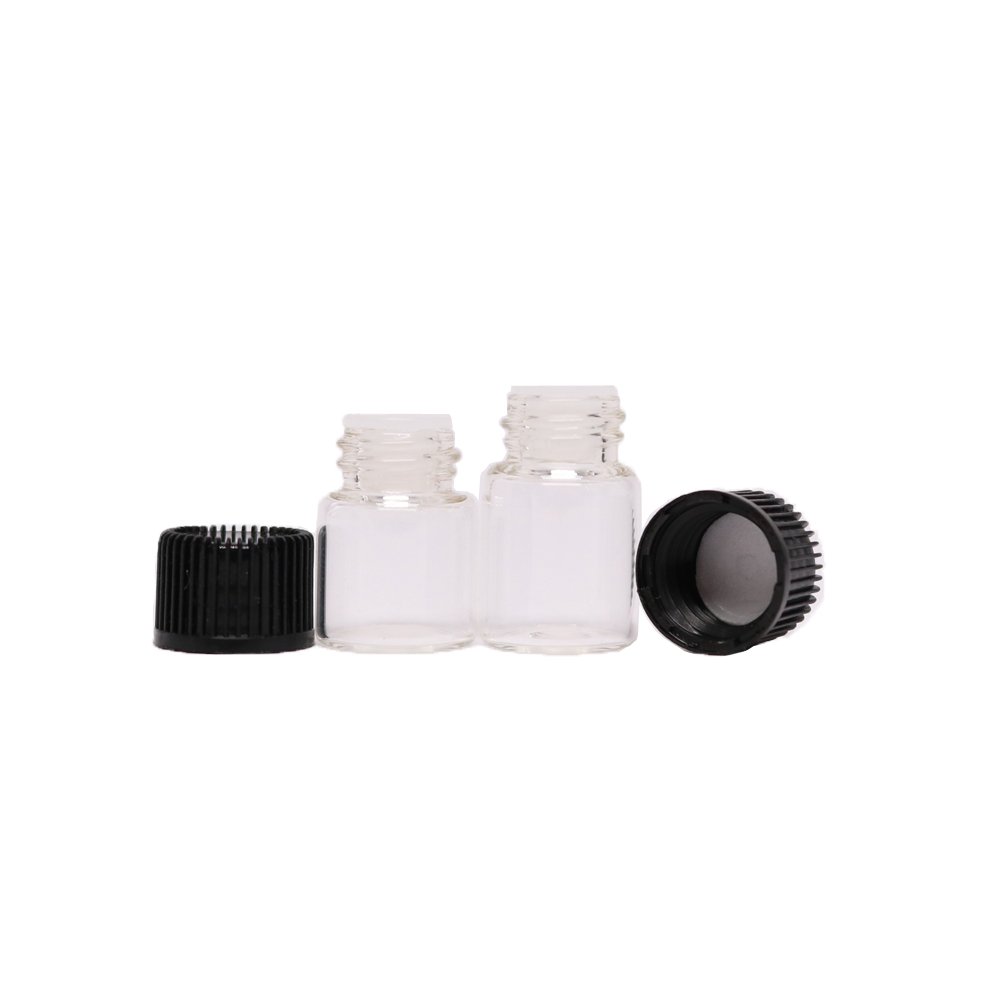 Perfume Tester Glass Bottle 1ml 2ml 3ml 5ml mini glass bottle with screw cap plastic orifice reducer small glass vial
