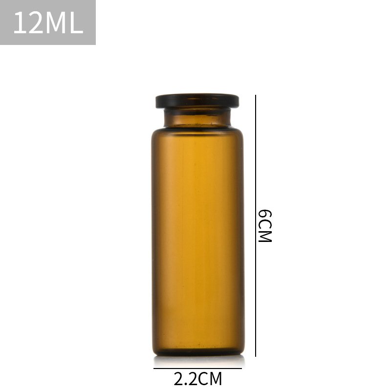 Brown glass clear small mini test tube glass bottle vial medicine with cork 5ml