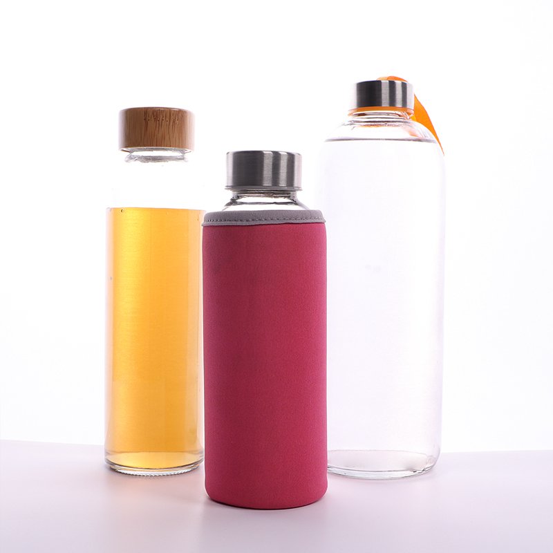 1l fancy beverage juice glass bottles for commercial use drinks water bottle sports gym 1000ml