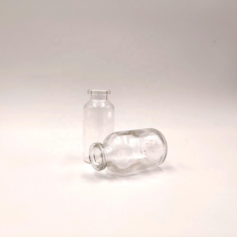 Pharmaceutical 15ml clear medicine glass bottle with 20mm diameter mouth