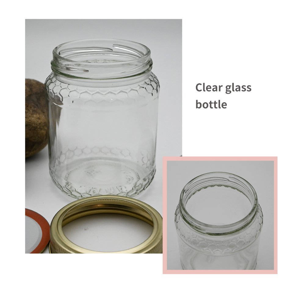 Wholesale custom 390ml to 500ml honey bottles canning jar bottles