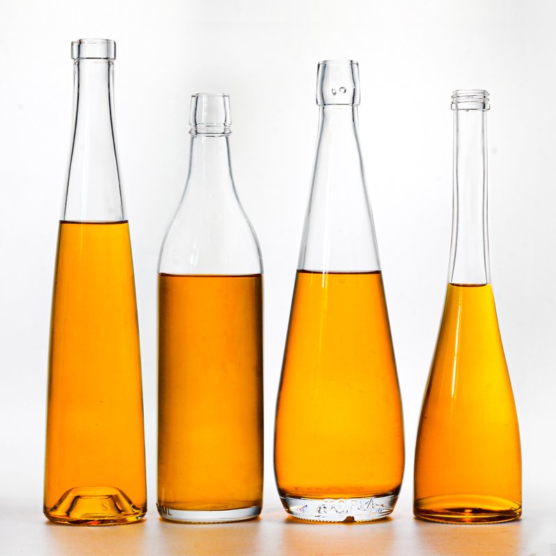 Beverage glass bottle empty clear 330ml 375ml 500ml water bottle icewine apple juice fruit juice glass bottle