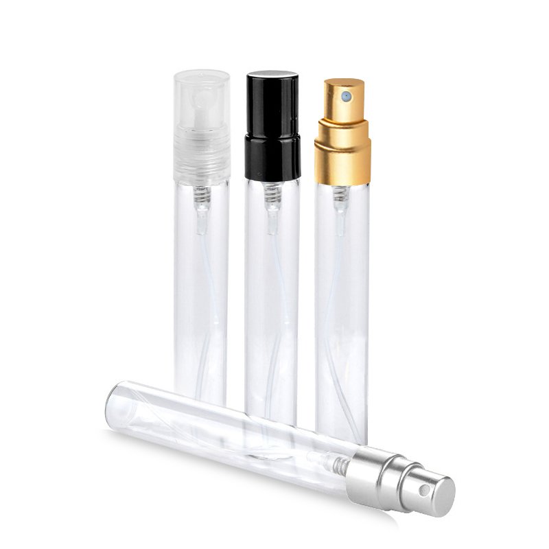 2ml 3ml 5ml 10ml mini empty sample vials atomizer spray bottle clear glass perfume bottle with paper box and printing