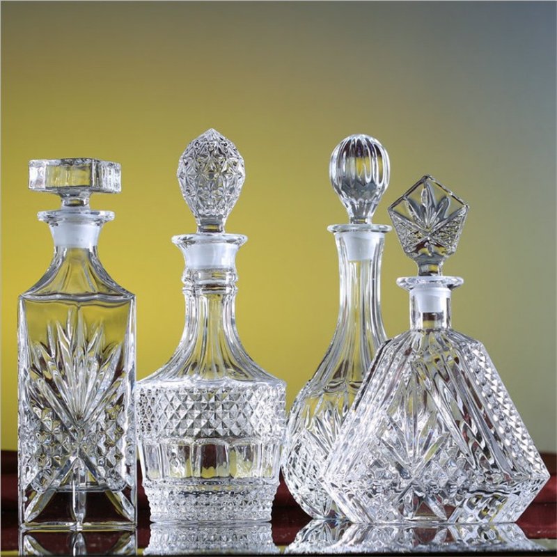 Upscale whiskey bottle 750ml diamond whiskey glass bottle 500ml for sale