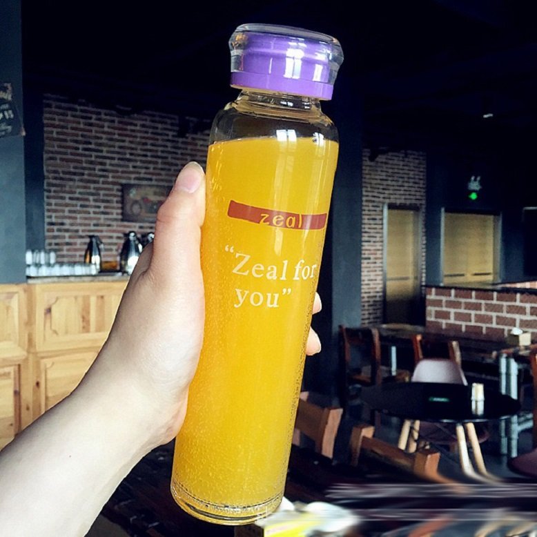 Indoor And Outdoor 500ml Clear Custom Drinking Water Glass Bottles