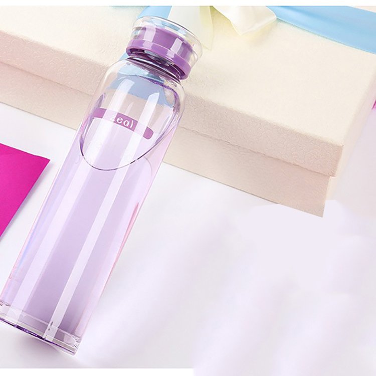 Indoor And Outdoor 500ml Clear Custom Drinking Water Glass Bottles