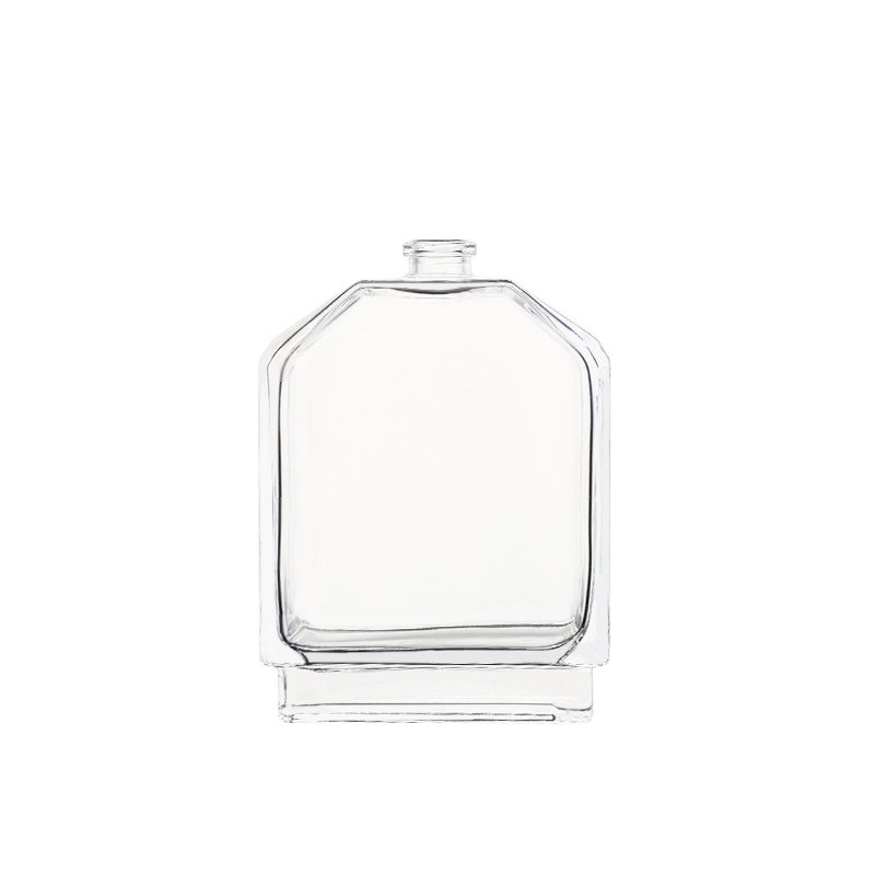 KDG Brand High Quality Clear Perfume Glass Spray Bottle Cosmetic Packaging Rectangle Glass Perfume Bottles With Lid