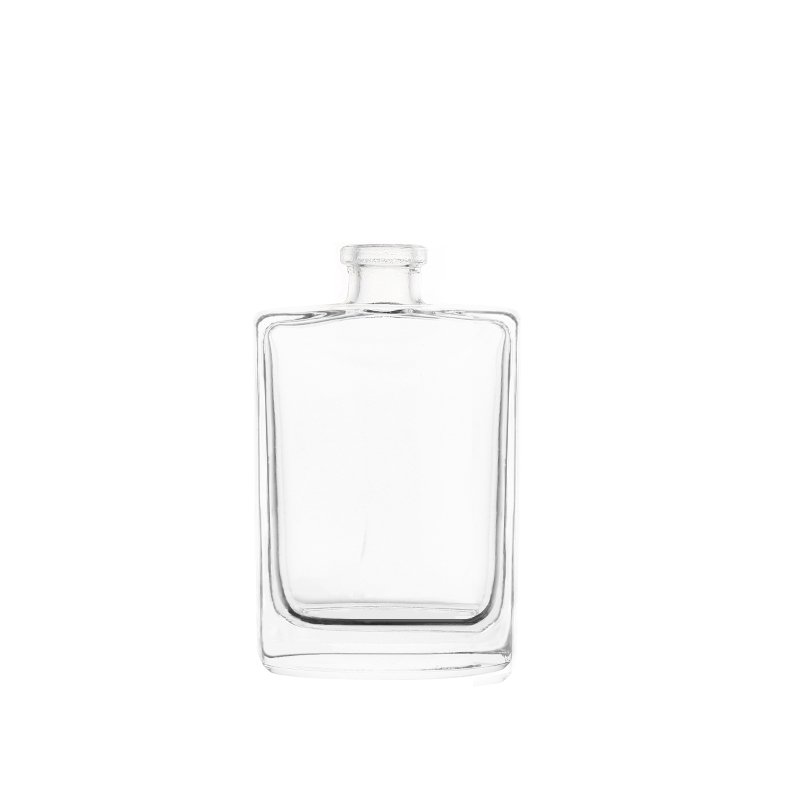 KDG Brand High Quality Clear Perfume Glass Spray Bottle Cosmetic Packaging Rectangle Glass Perfume Bottles With Lid