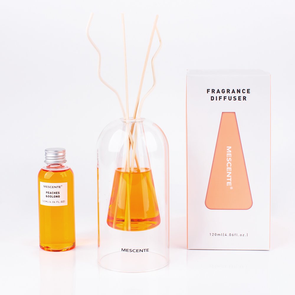 Mescente Christmas Natural Sticks 5Mm Perfume Double Wall Glass Bottle Reed Diffuser Essential Oil With Box
