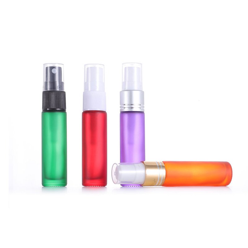 Mini travel size 10ml glass perfume refillable atomizer spray bottle with spray pump