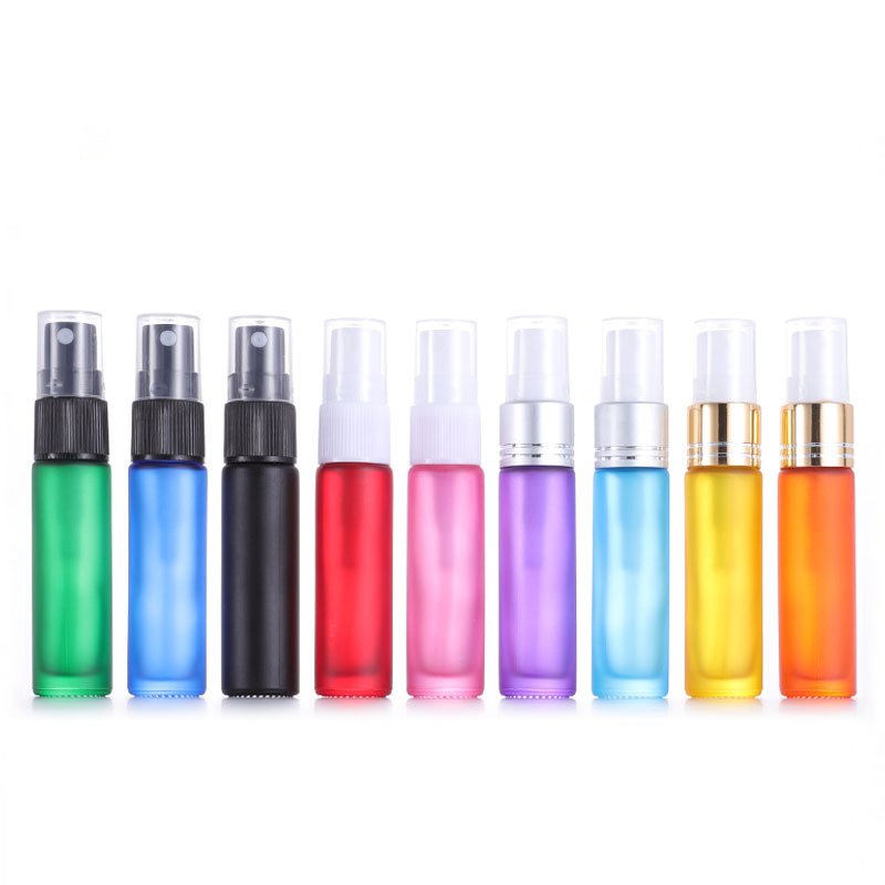 Mini travel size 10ml glass perfume refillable atomizer spray bottle with spray pump