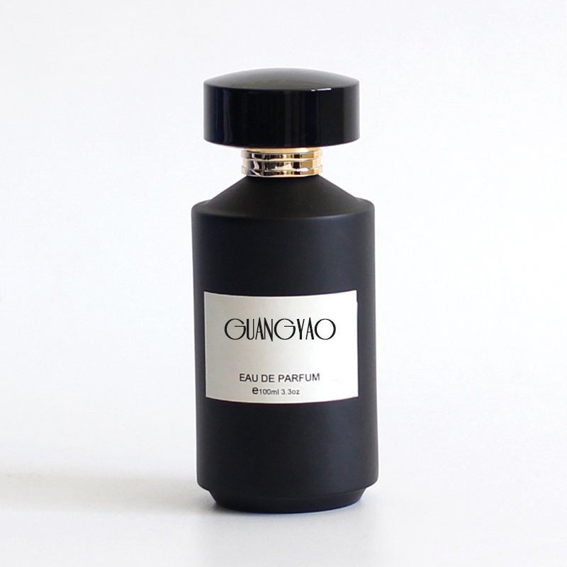 Wholesale Empty Luxury Round Spray Fragrance Perfume Bottle Black Refillable Perfume Glass Bottle 100ml