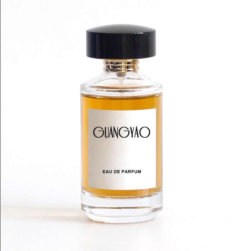 Wholesale Empty Luxury Round Spray Fragrance Perfume Bottle Black Refillable Perfume Glass Bottle 100ml