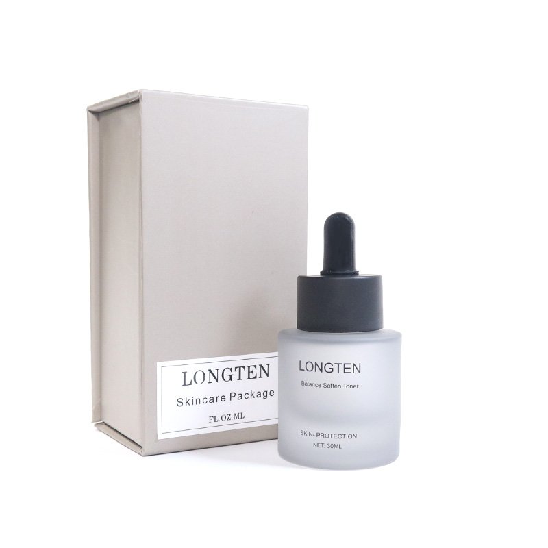 Luxury Skincare Packaging Empty Round 30ml 50ml 100ml Cream Cosmetic Glass Jar Toner Lotion Pump glass Jar Glass Bottle