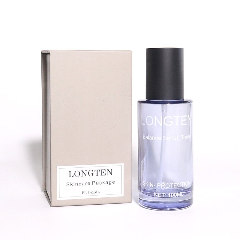 Luxury Skincare Packaging Empty Round 30ml 50ml 100ml Cream Cosmetic Glass Jar Toner Lotion Pump glass Jar Glass Bottle