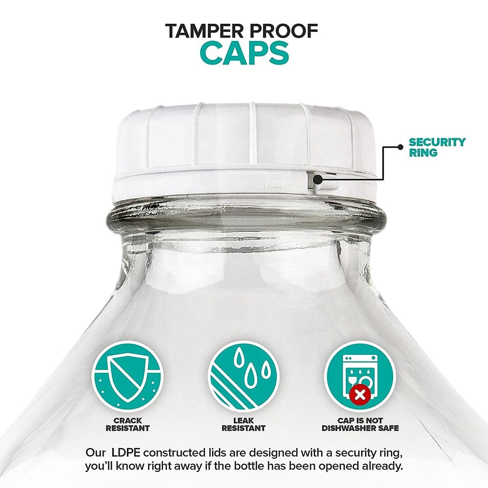 AMZ Hot Selling 32oz Glass Bottles BPA Free Reusable Glass Storage Bottles for Juice Milk Beverage