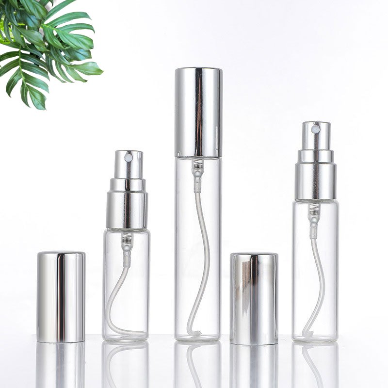 Cheap High Quality 2ml 3ml 5ml 10ml Small Perfume Atomizer Vials Sample Glass Bottle With Plastic Spray Pump Mini Tester Bottle