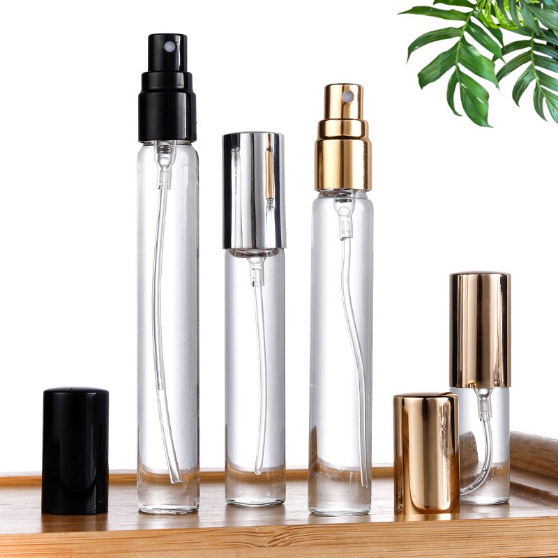 Cheap High Quality 2ml 3ml 5ml 10ml Small Perfume Atomizer Vials Sample Glass Bottle With Plastic Spray Pump Mini Tester Bottle