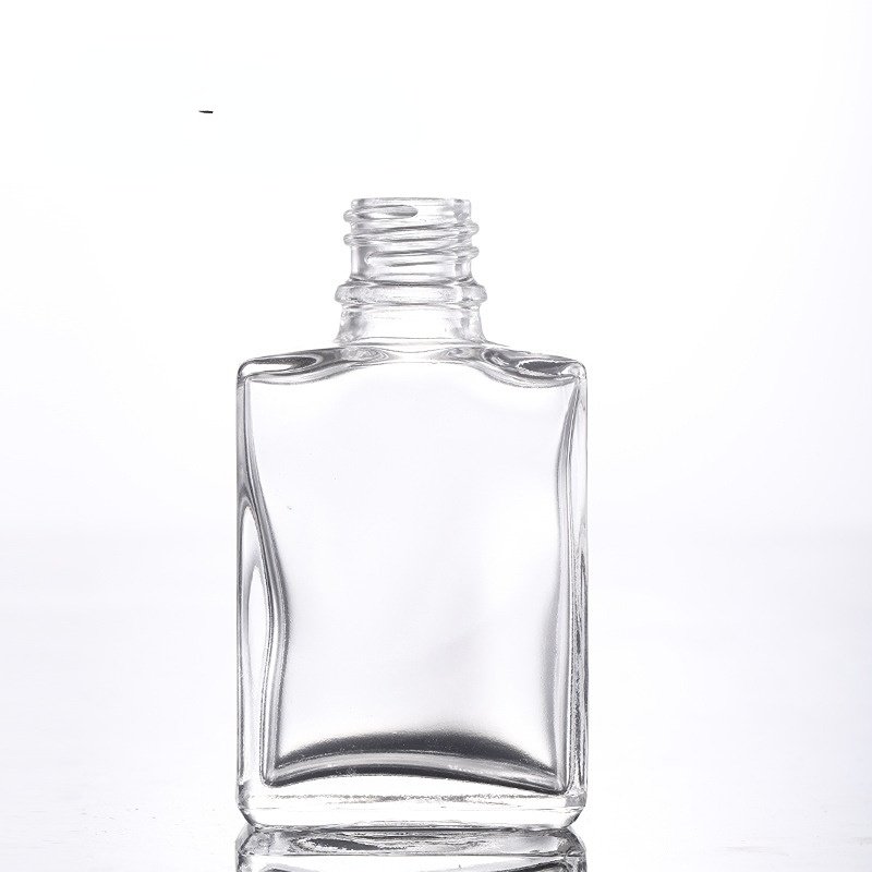 Clear Square Perfume Glass Bottle Aluminum Atomizer Spray Pump Fast Shipping 15ml 30ml 50ml 100ml Cosmetic Screen Printing 000