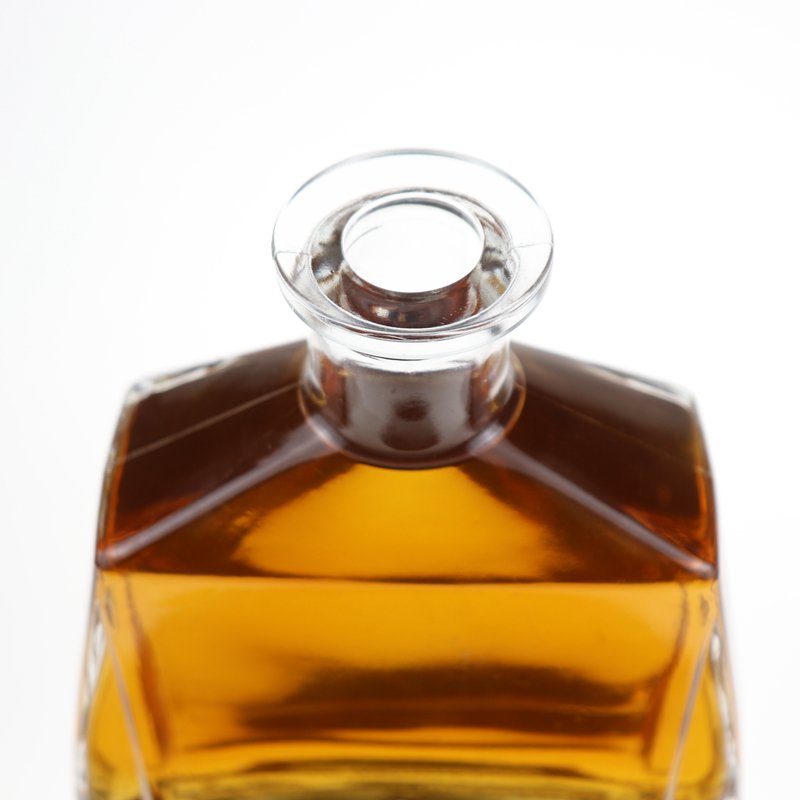 wholesale gin vodka bottle flat honey glass bottle flat gin bottle
