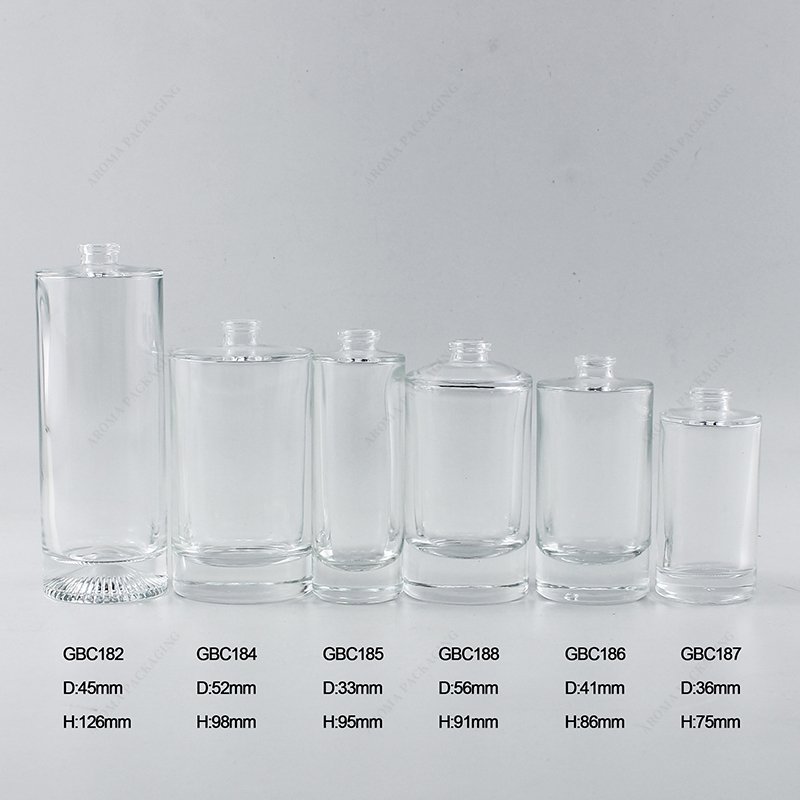 Free Sample 10ml 30ml 50ml 100ml Glass Perfume Bottles Luxury Clear Round Square Empty Perfume Bottle With Pump