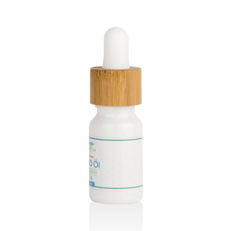 cosmetic oil serum white glass bottle with bamboo dropper 5ml 20ml 30ml 50ml 100ml bamboo dropper bottle with paper box tube
