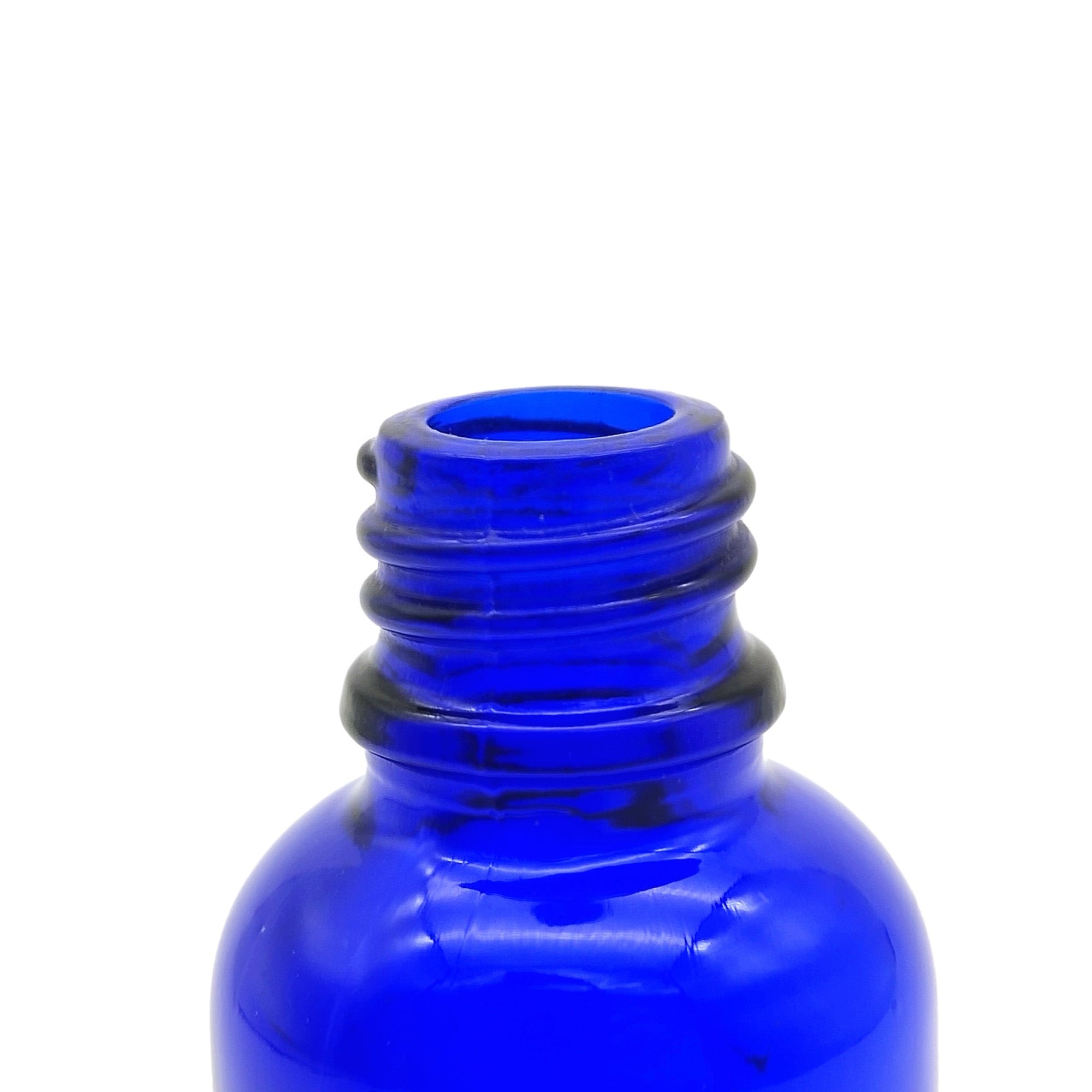 Factory wholesale blue essential oil bottle glass bottle 30 ml dropper bottles