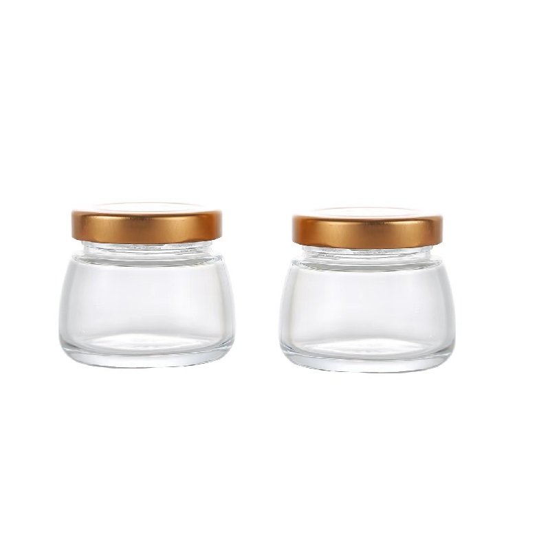 Food Grade Bird Nest Glass Bottle 25ml 70ml 100ml 150ml Empty Clear Honey Kitchen Storage Jar Packaging With Lids