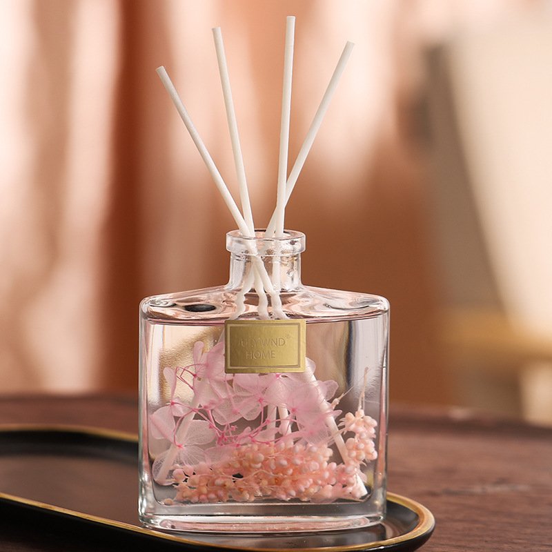 Flowers Decorate Air Freshener Luxury Clear Glass Bottle Reed Diffuser without fire essential oil aromatherapy