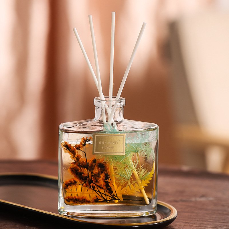 Flowers Decorate Air Freshener Luxury Clear Glass Bottle Reed Diffuser without fire essential oil aromatherapy