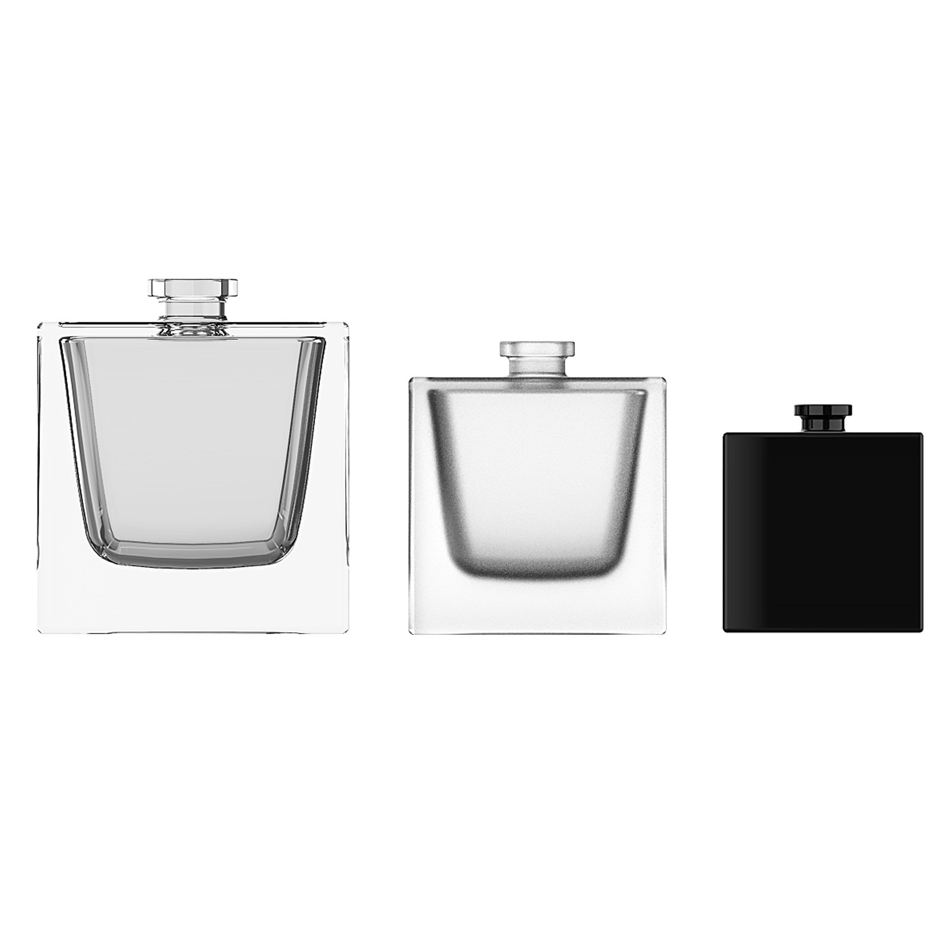 Platform Square Empty Glass Bottle New Design Perfumes Bottle With Perfume Bottle Sprayer