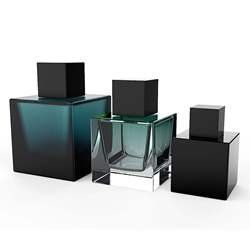 Platform Square Empty Glass Bottle New Design Perfumes Bottle With Perfume Bottle Sprayer