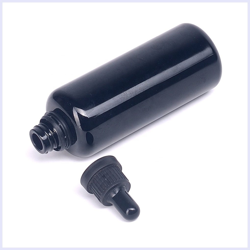 violet Glass bottles 15ml 30ml 50ml 100ml black glass dropper bottle empty essential oil bottles