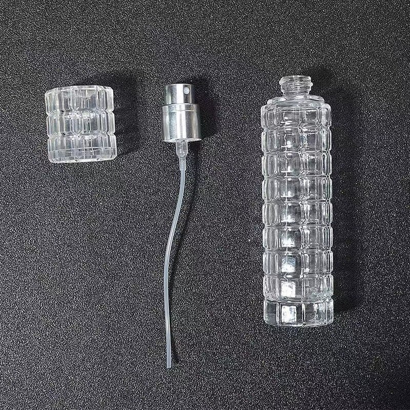 30ml Empty Transparent Perfume Glass Spray Bottle Perfume Container Packaging Tube Shape Glass Perfume Bottle with Sprayer