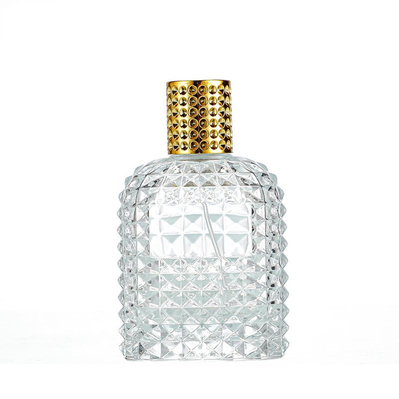 Factory custom 30ml 50ml 100ml pineapple shaped perfume glass bottle pressed spray bottle large capacity bottle