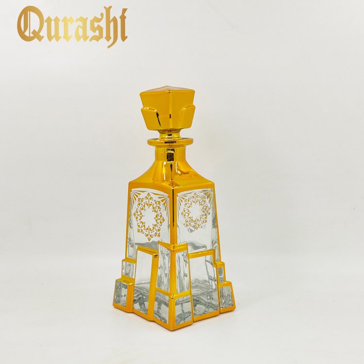 Custom Unique 200ml Electroplating Glass Bottle For Liquid Packaging