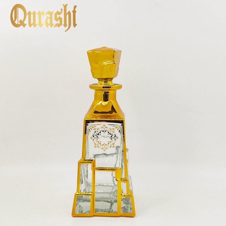 Custom Unique 200ml Electroplating Glass Bottle For Liquid Packaging