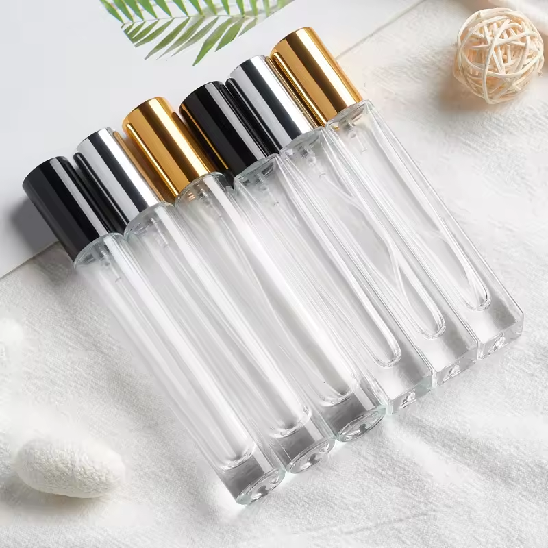 Customizable 3ml 5ml 10ml wholesale portable perfume spray glass bottle with lid