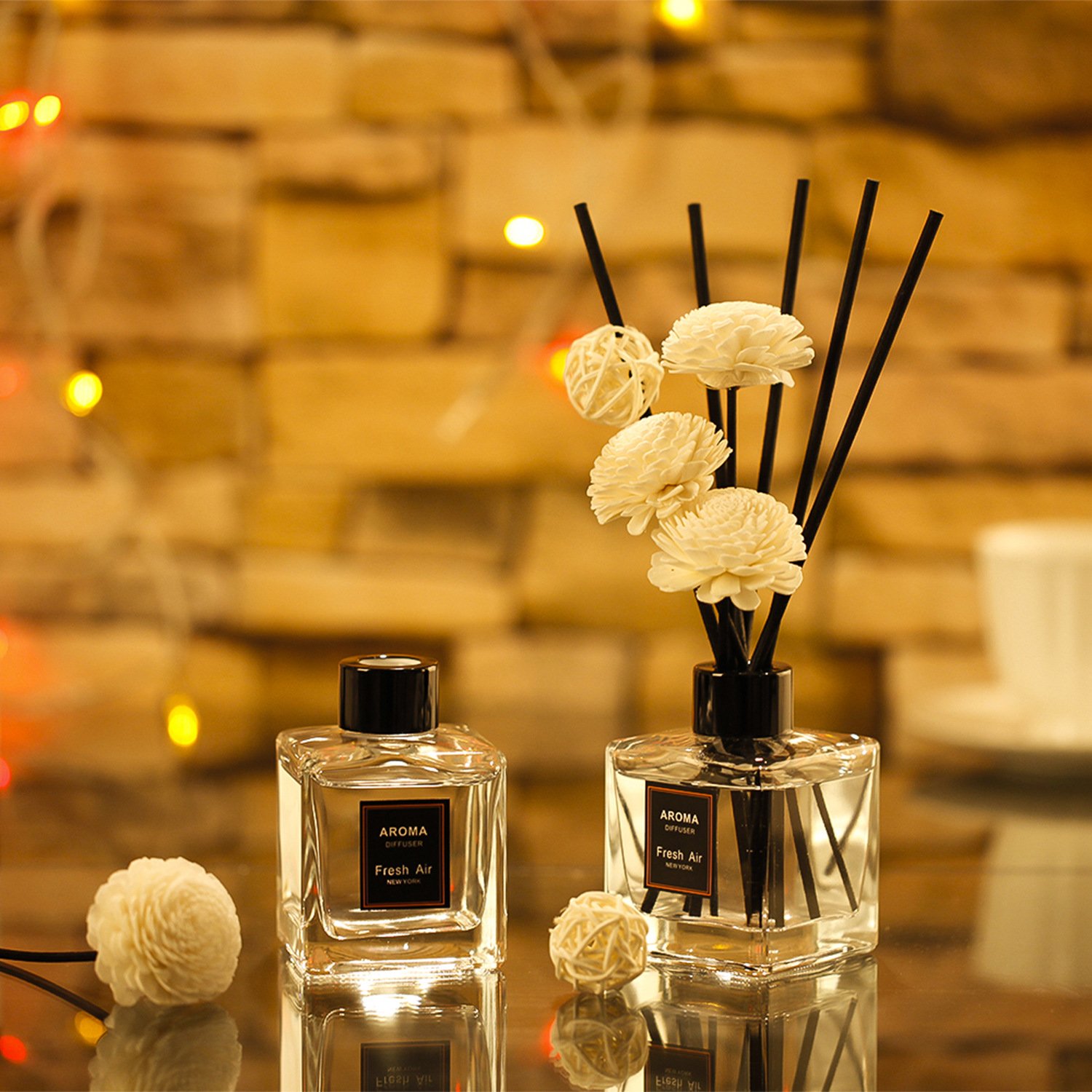 Customized high quality best scent 120ml fragrance home freshener aroma luxury glass bottle reed diffuser with sticks