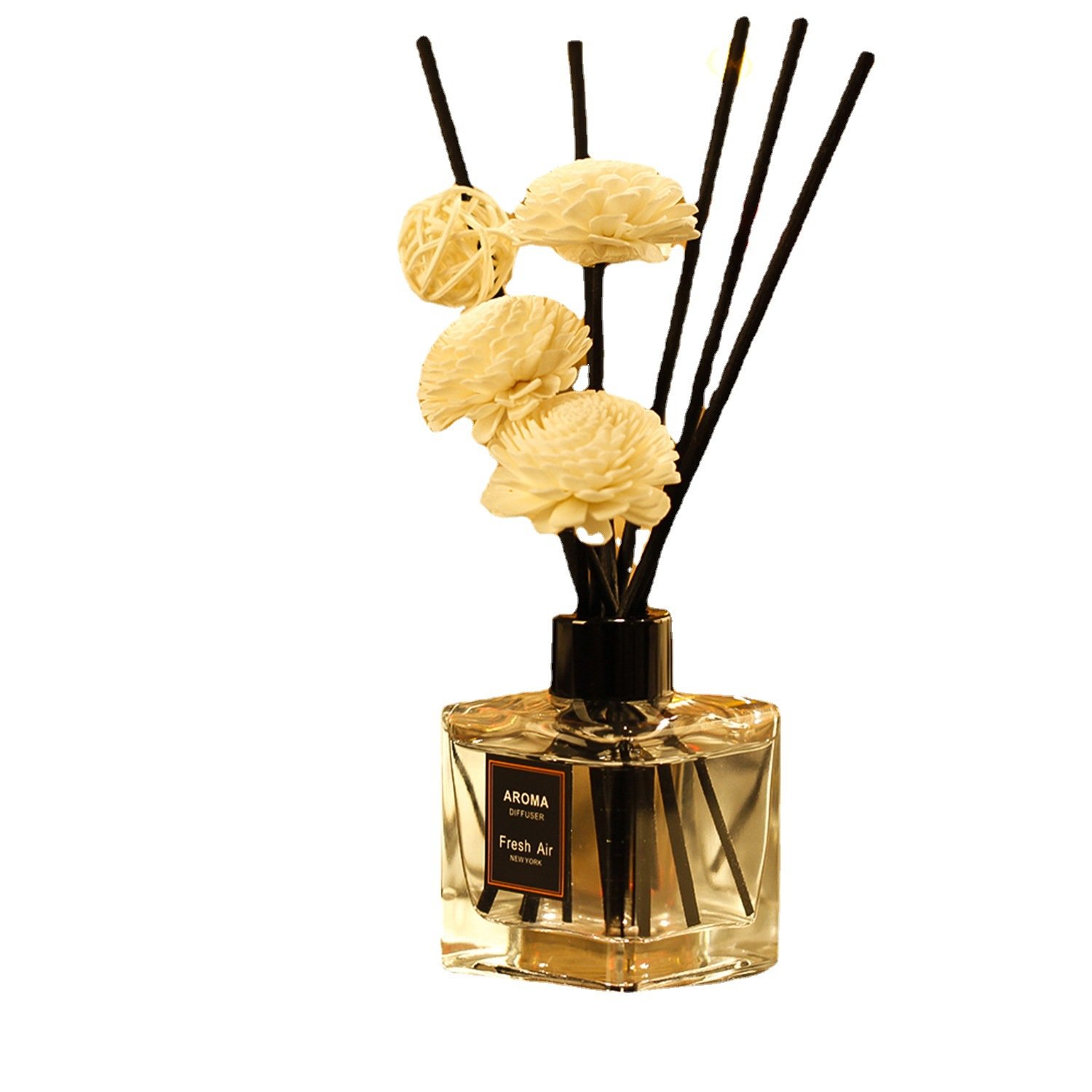 Customized high quality best scent 120ml fragrance home freshener aroma luxury glass bottle reed diffuser with sticks
