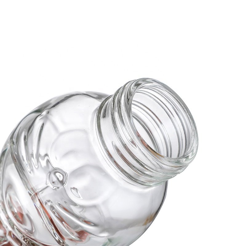 Unique Cartoon Shape Glass Bottle 30ml 85ml 160ml 320ml Bear Kitty Doraemon Glass Bottle for Candy Food Honey