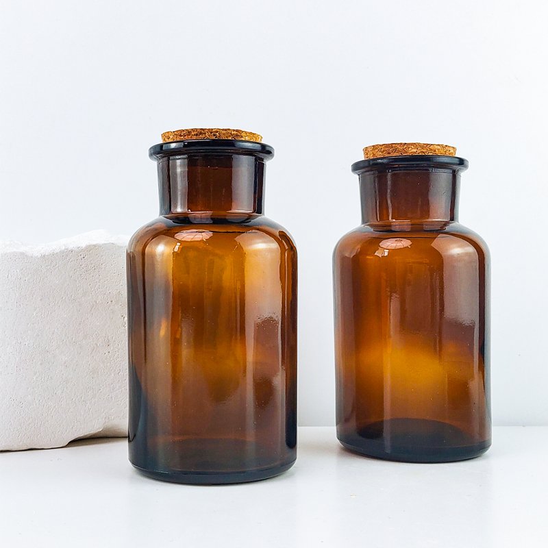 Empty House Fragrance Diffuser Bottle 250ml amber clear green pink grey black white diffuser oil glass bottle bath salt jar