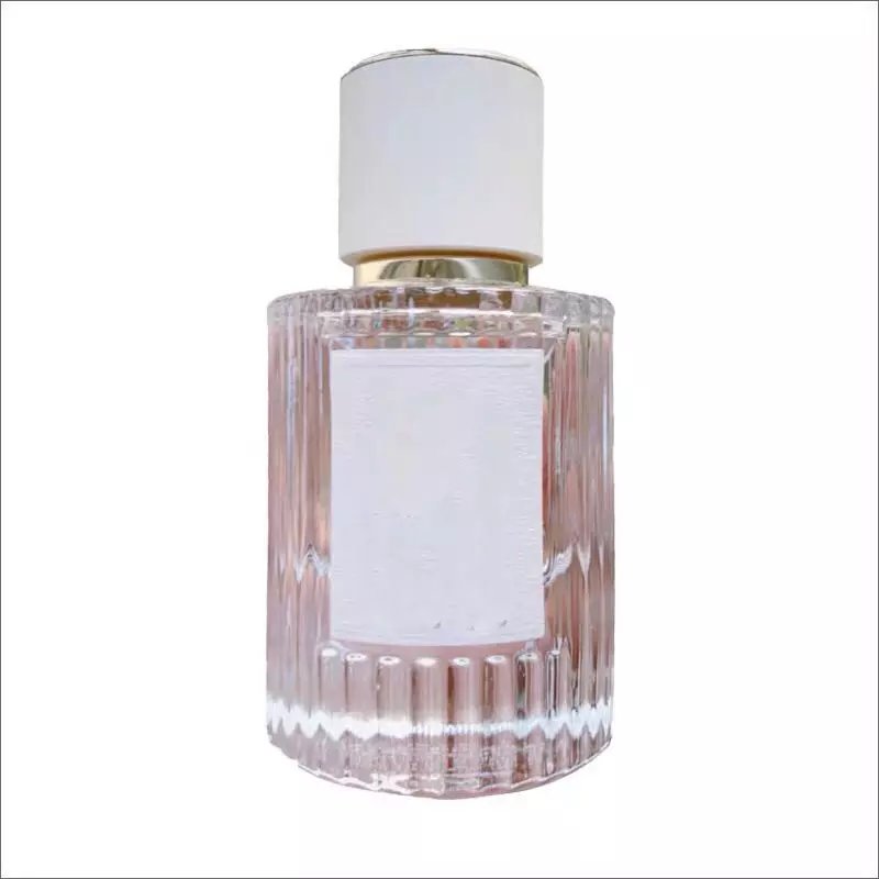 Luxury 50ml Empty Refillable Transparent Glass Bottle with Black lids and White lids for Cosmetic Packaging Available