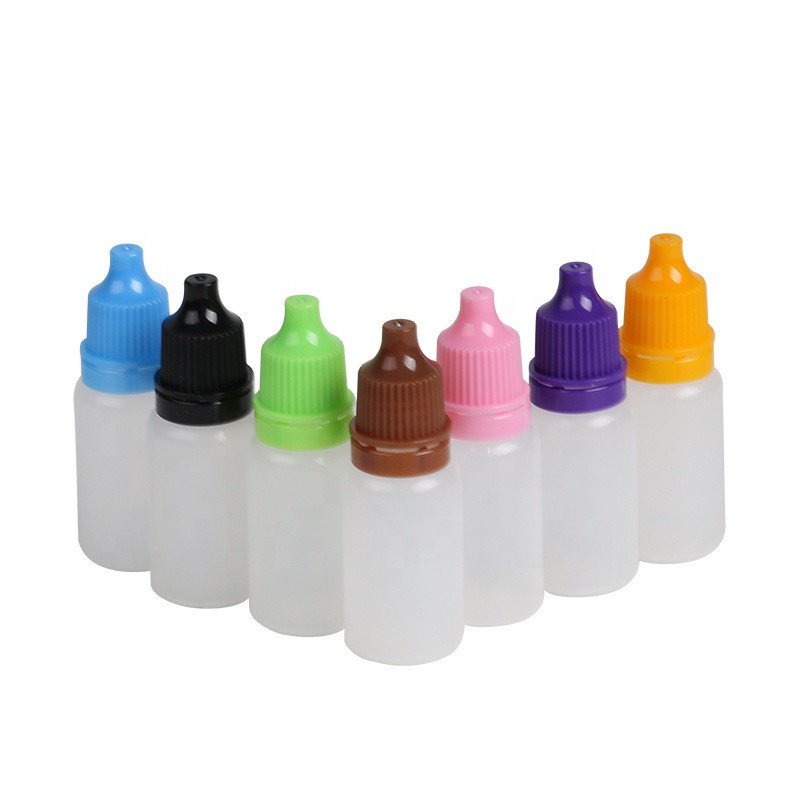 hot sale free sample 10ml pet clear dark black empty essential oil plastic PET dropper bottle