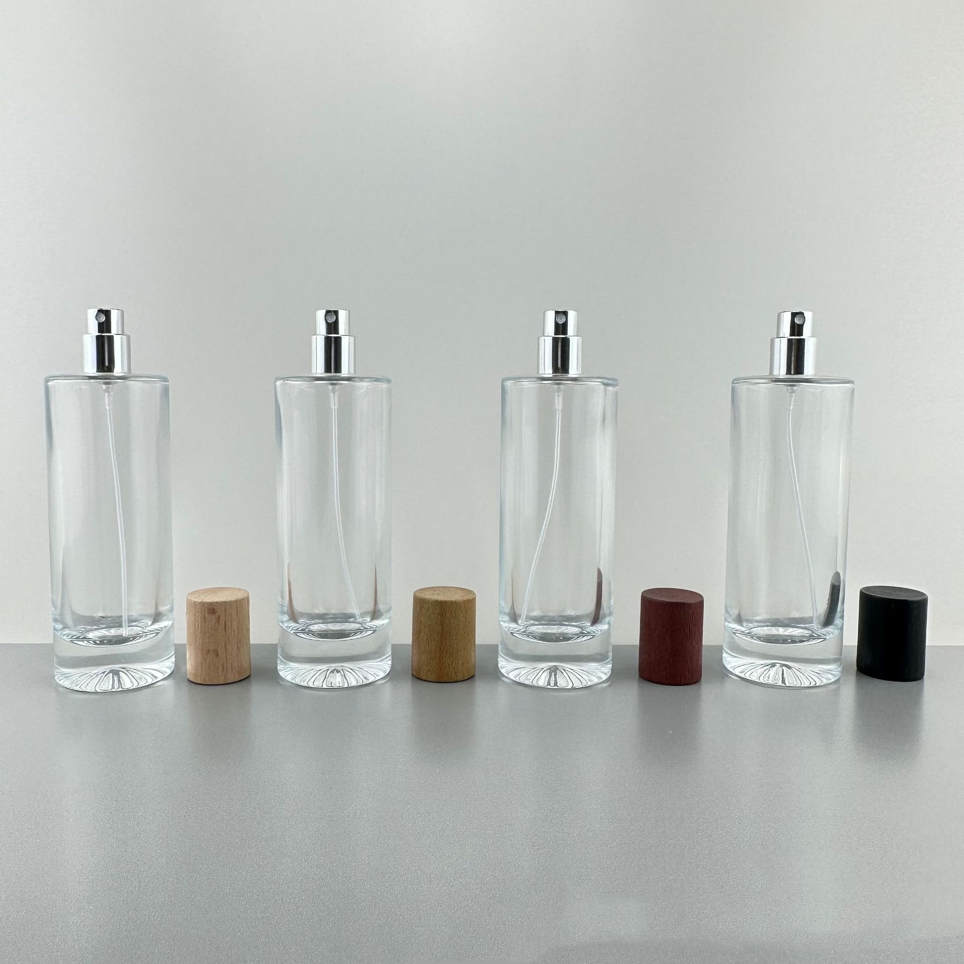 Wholesale Custom 50ml 100ml Label Design Glass Bottle Luxury Small Unique Glass Perfume Refill Bottle