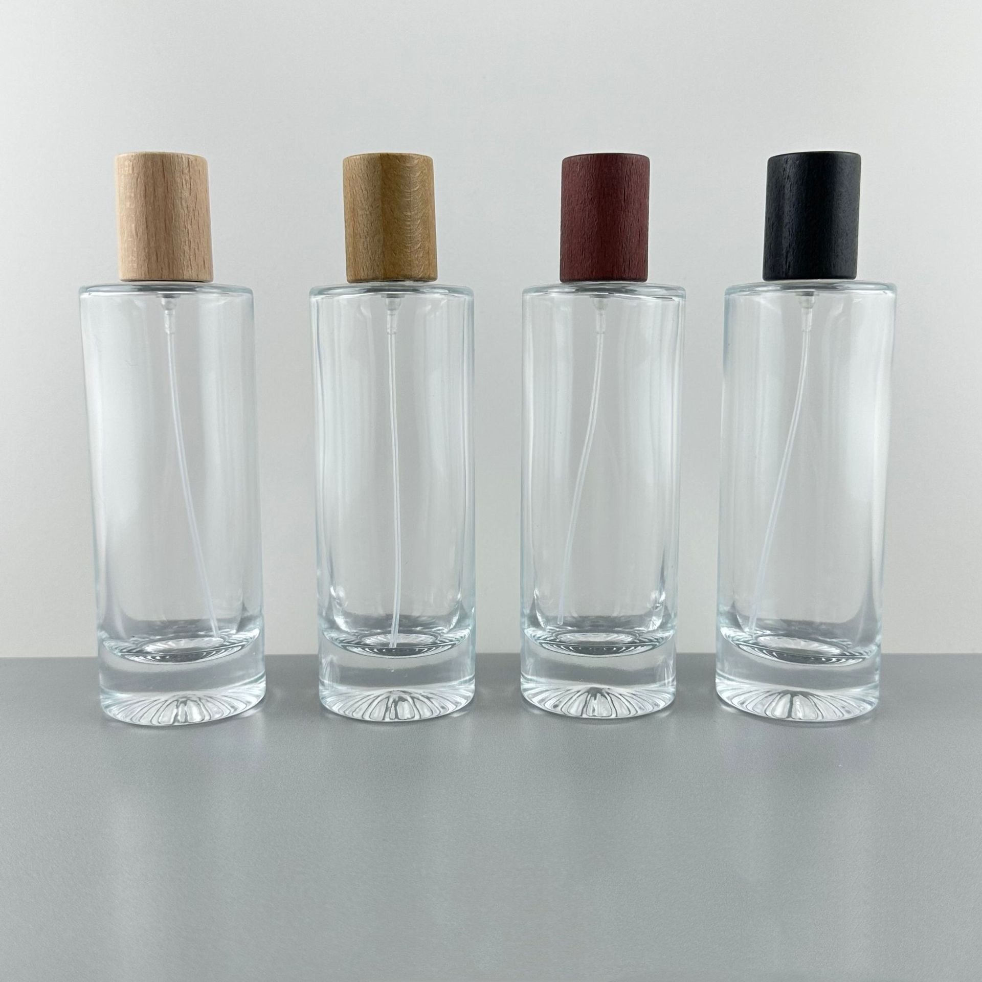 Wholesale Custom 50ml 100ml Label Design Glass Bottle Luxury Small Unique Glass Perfume Refill Bottle